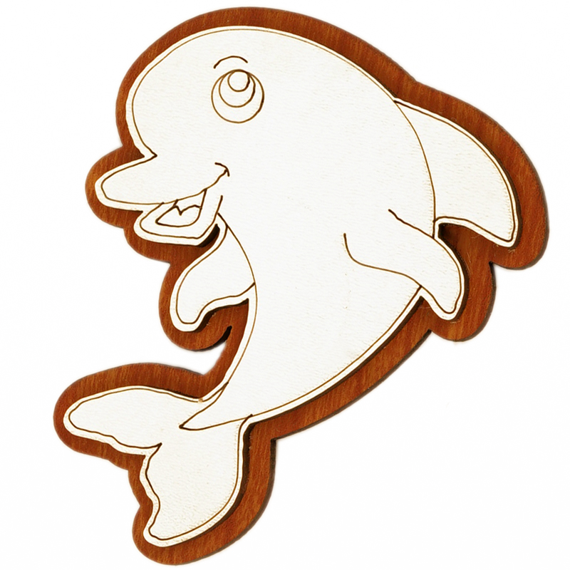 diakosmitiko mpomponieras lasercut delfini