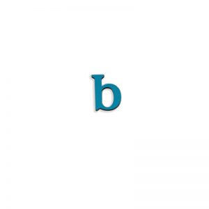 ΞΥΛΙΝΑ ΓΡΑΜΜΑΤΑ ΓΙΑ ΕΚΜΑΘΗΣΗ ΑΛΦΑΒΗΤΟΥ  ΜΠΛΕ (3×2 cm) – b μικρό – b ( Αγγλικό )