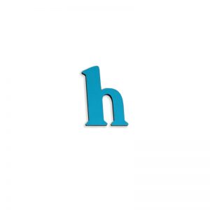 ΞΥΛΙΝΑ ΓΡΑΜΜΑΤΑ ΓΙΑ ΕΚΜΑΘΗΣΗ ΑΛΦΑΒΗΤΟΥ  ΜΠΛΕ (3×2 cm) –  h μικρό – h ( Αγγλικό – Μαγνητικό )