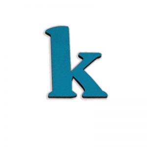 ΞΥΛΙΝΑ ΓΡΑΜΜΑΤΑ ΓΙΑ ΕΚΜΑΘΗΣΗ ΑΛΦΑΒΗΤΟΥ  ΜΠΛΕ (3×2 cm) –  k μικρό – k ( Αγγλικό – Μαγνητικό )