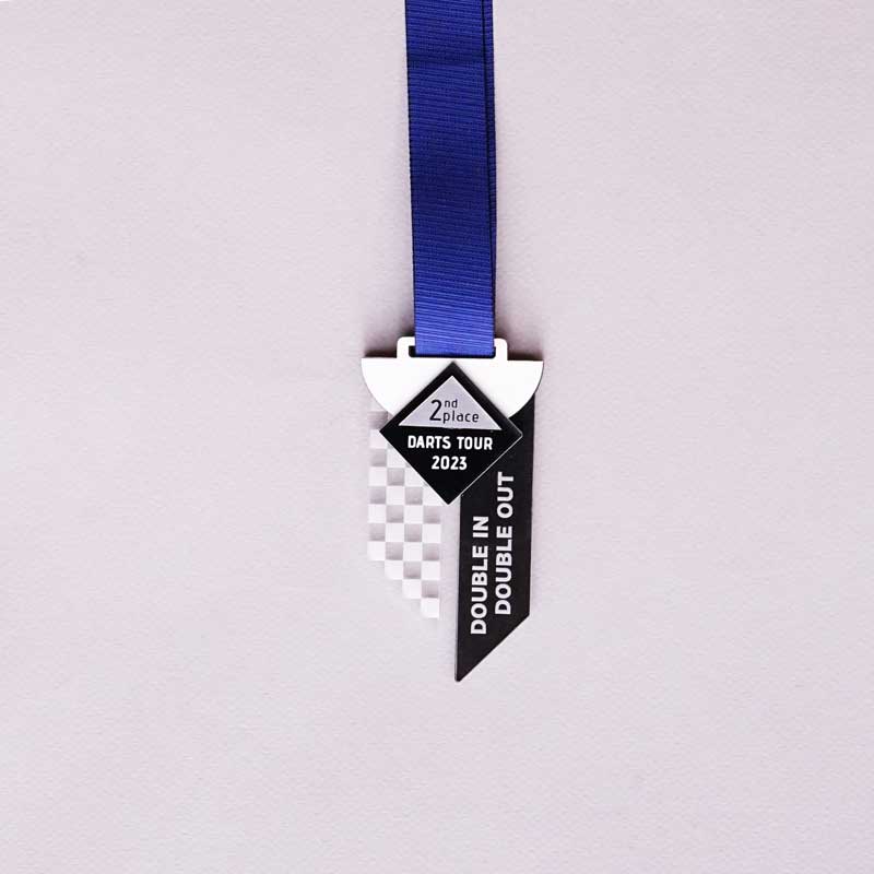 DOUBLE IN/OUT MEDAL, ACRYLIC LASERCUT AWARD