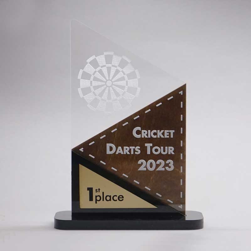cricket darts award, acrylic lasercut